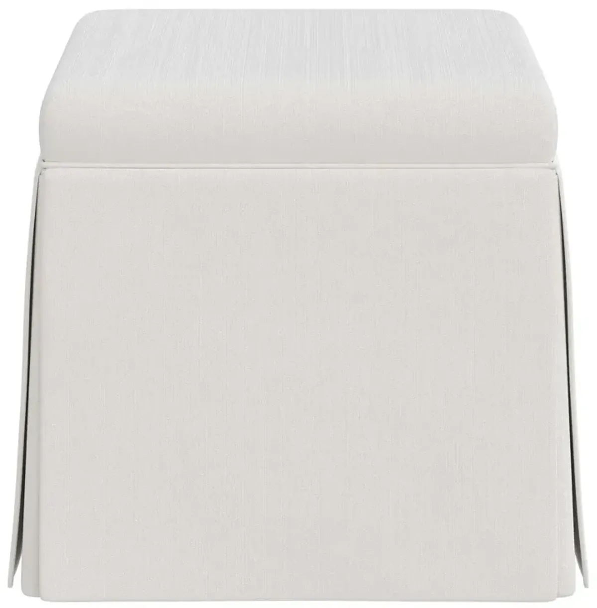 Anne Velvet Skirted Storage Ottoman
