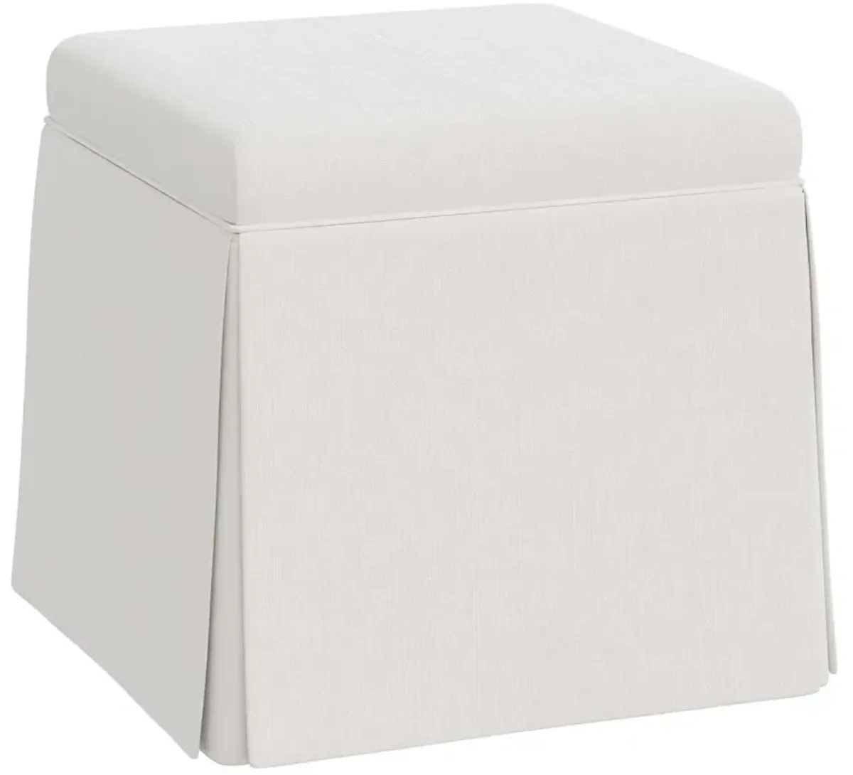 Anne Velvet Skirted Storage Ottoman