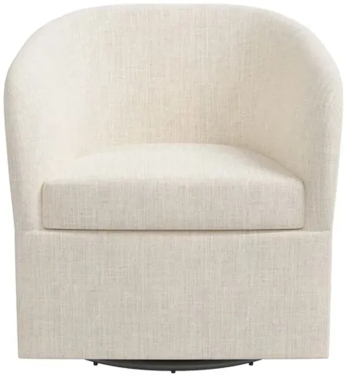 Zara Linen Swivel Chair