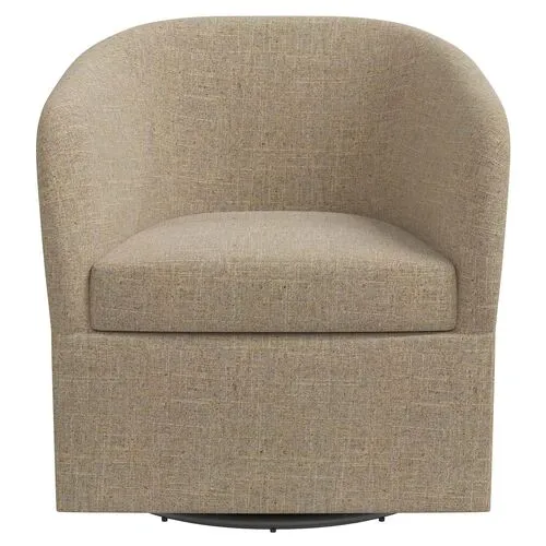 Zara Linen Swivel Chair