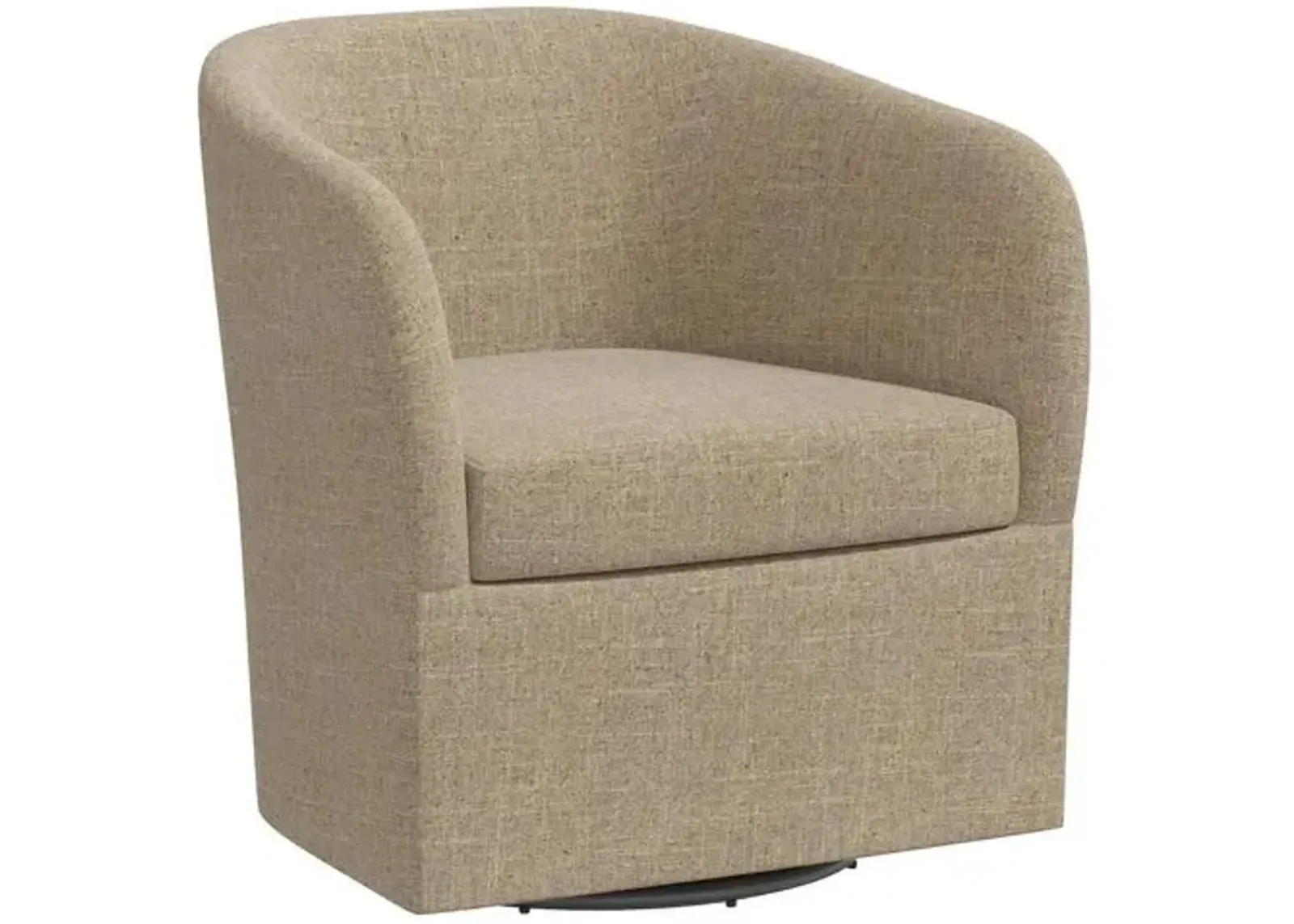 Zara Linen Swivel Chair