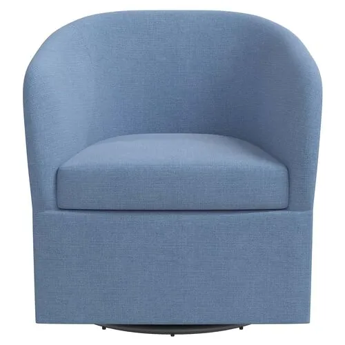 Zara Linen Swivel Chair
