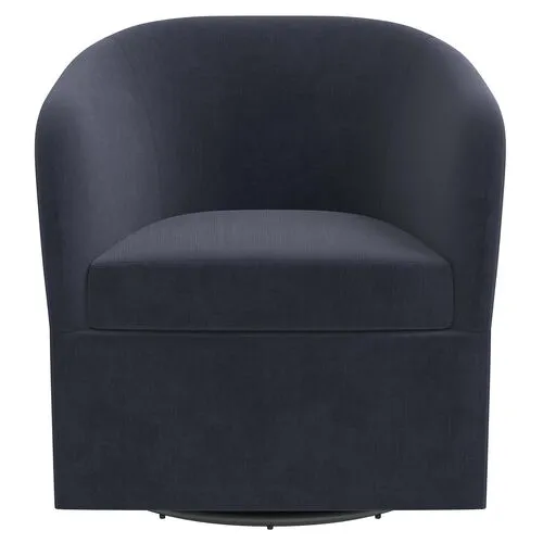 Zara Velvet Swivel Chair