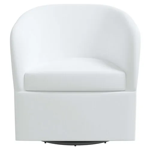 Zara Linen Swivel Chair