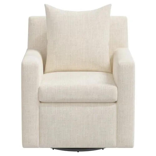 Willa Linen Swivel Chair