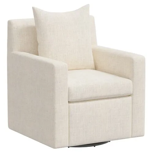 Willa Linen Swivel Chair