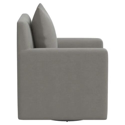 Willa Linen Swivel Chair