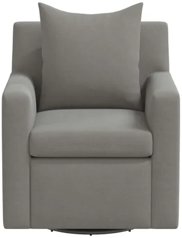 Willa Linen Swivel Chair