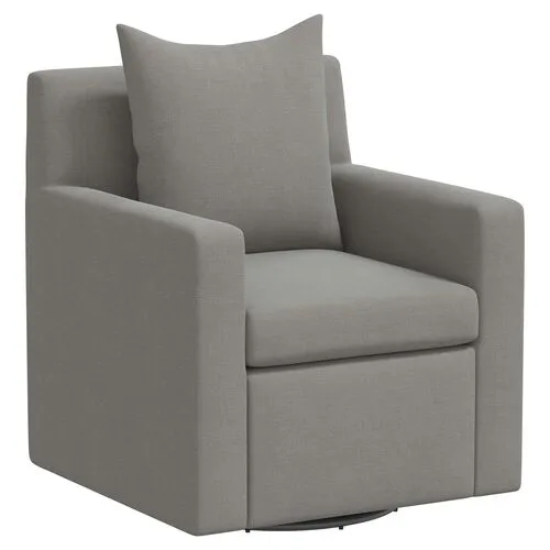 Willa Linen Swivel Chair