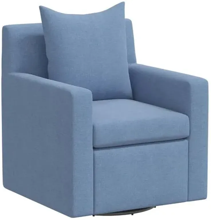 Willa Linen Swivel Chair