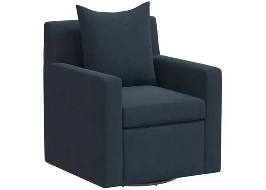 Willa Linen Swivel Chair