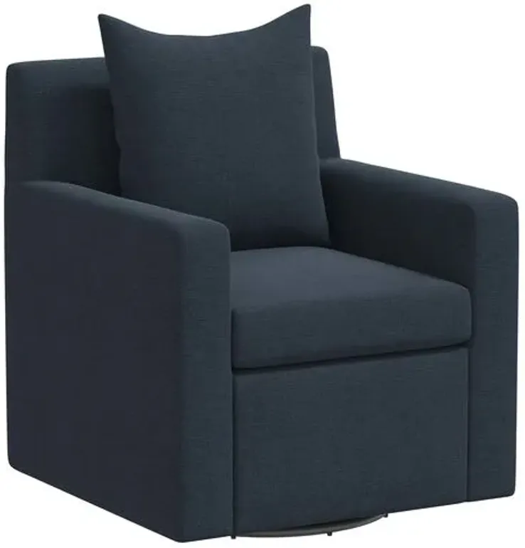 Willa Linen Swivel Chair