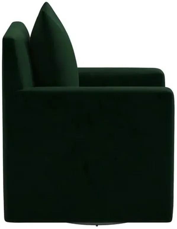 Willa Velvet Swivel Chair