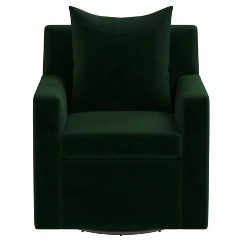 Willa Velvet Swivel Chair