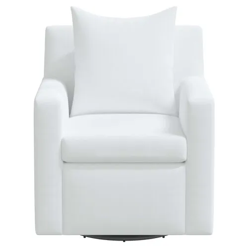 Willa Linen Swivel Chair