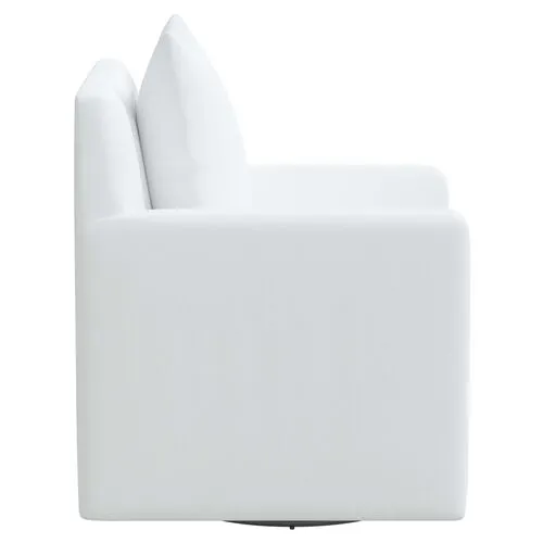 Willa Linen Swivel Chair