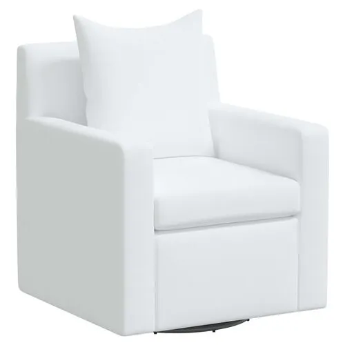 Willa Linen Swivel Chair