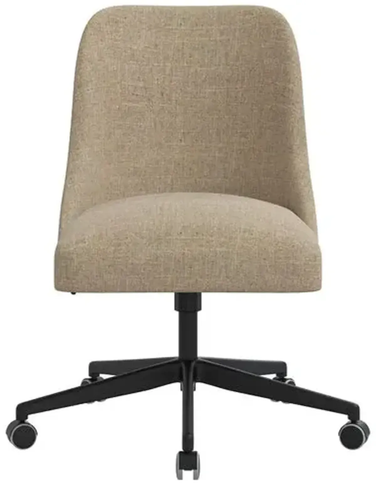 Celeste Linen Desk Chair - Brown