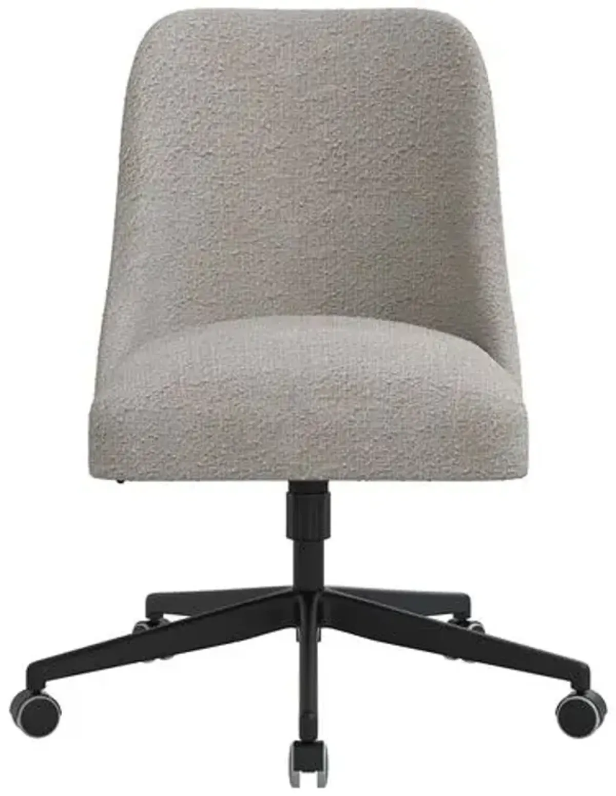 Celeste Bouclé Desk Chair - Gray