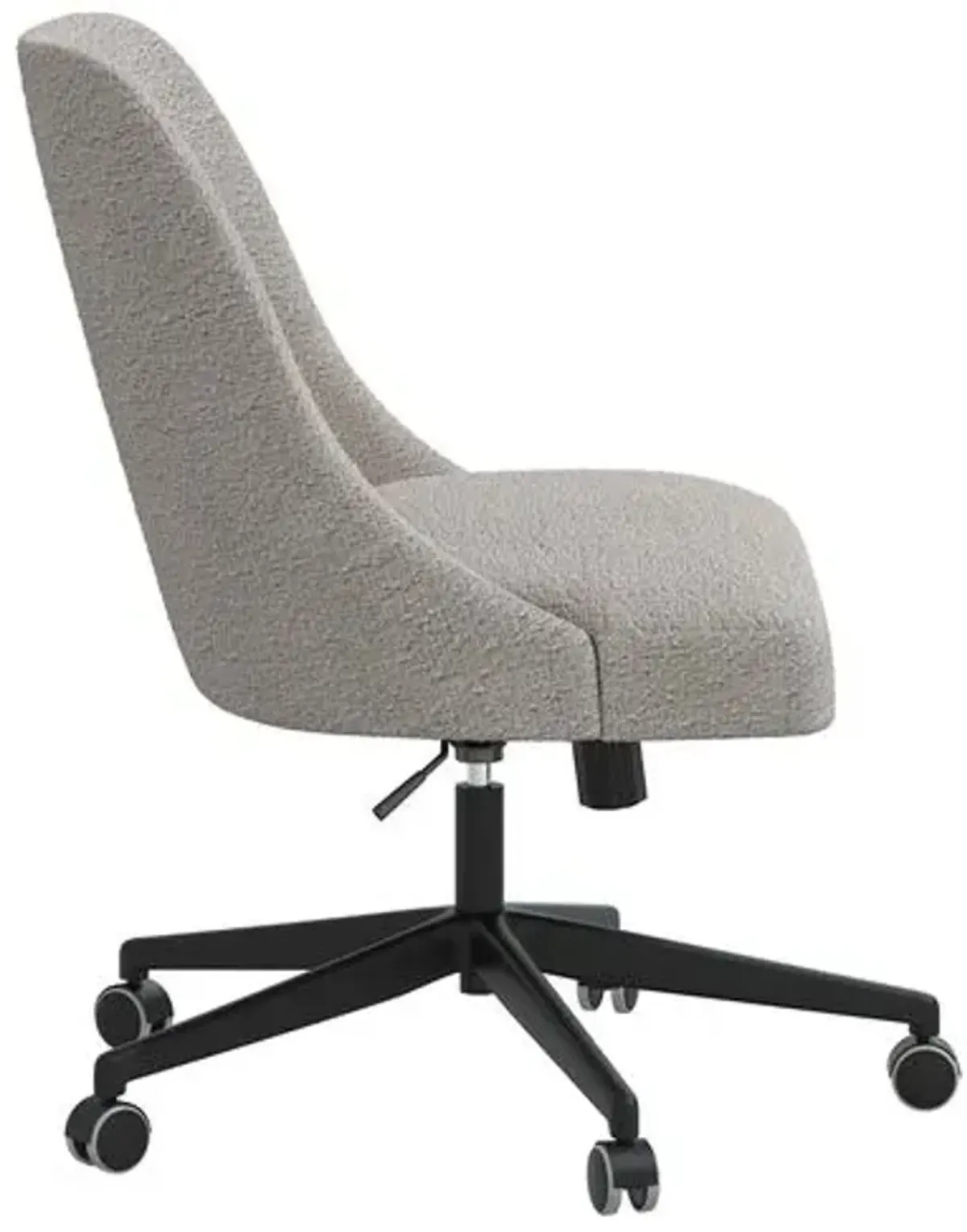 Celeste Bouclé Desk Chair - Gray