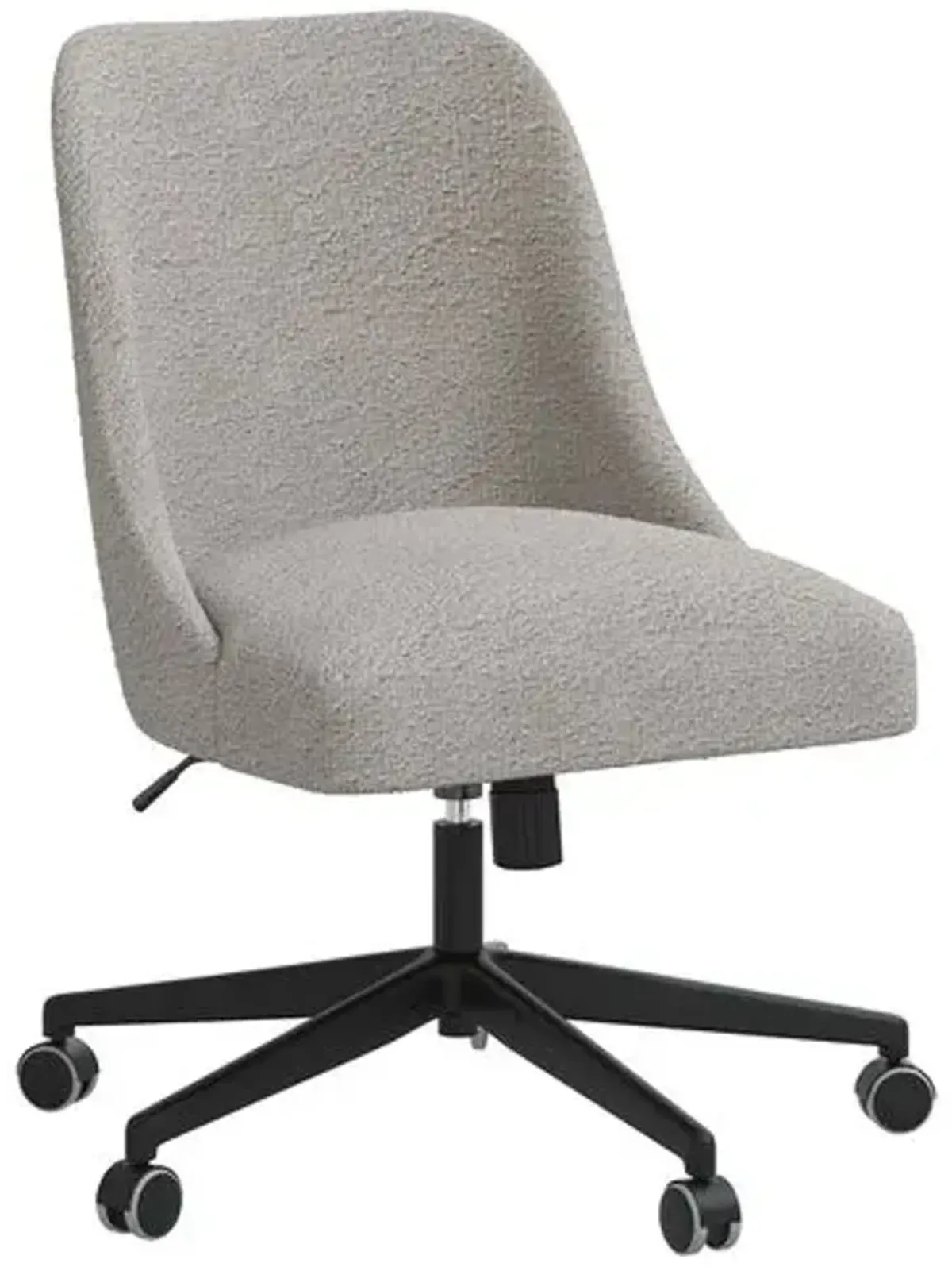 Celeste Bouclé Desk Chair - Gray