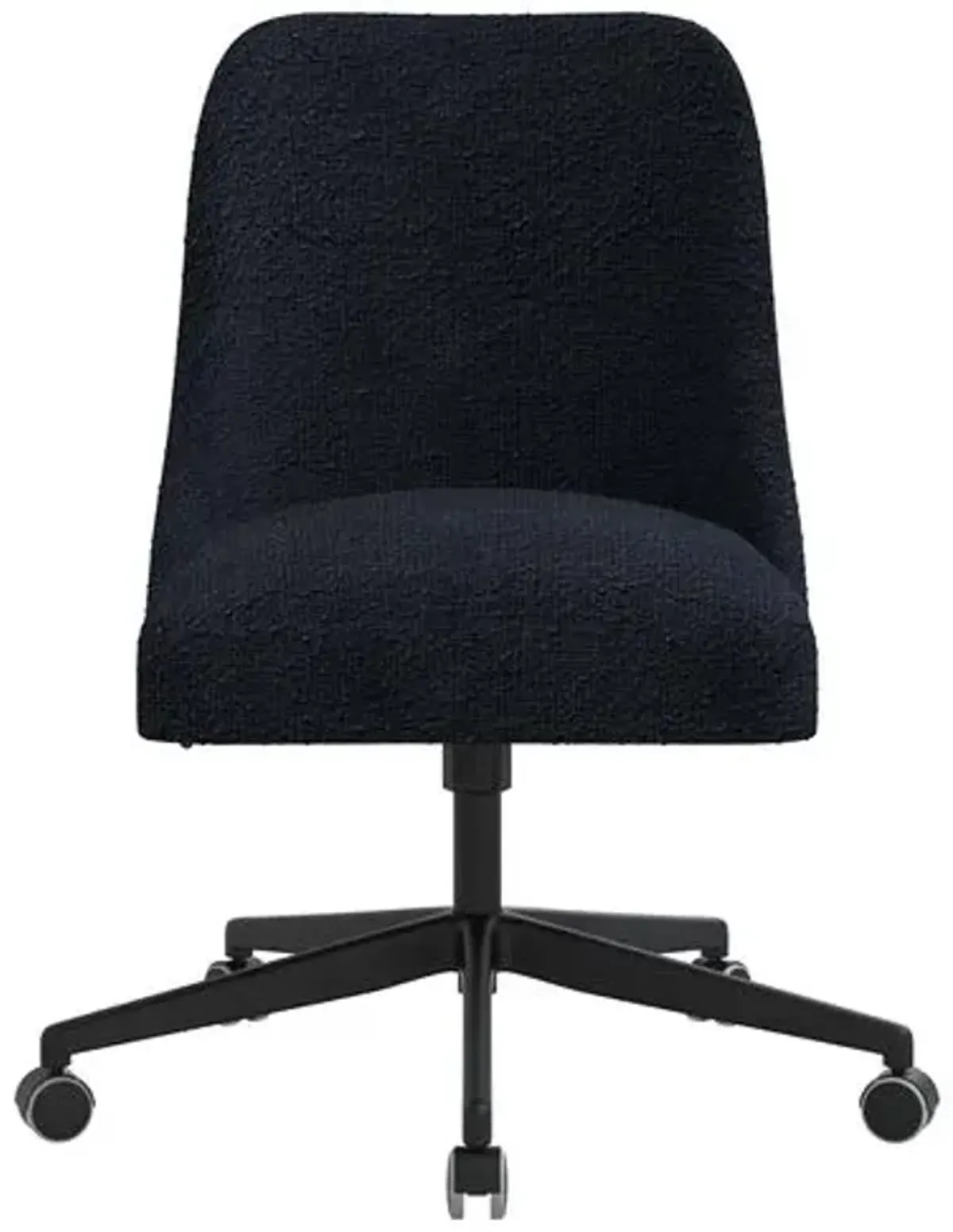 Celeste Bouclé Desk Chair - Black