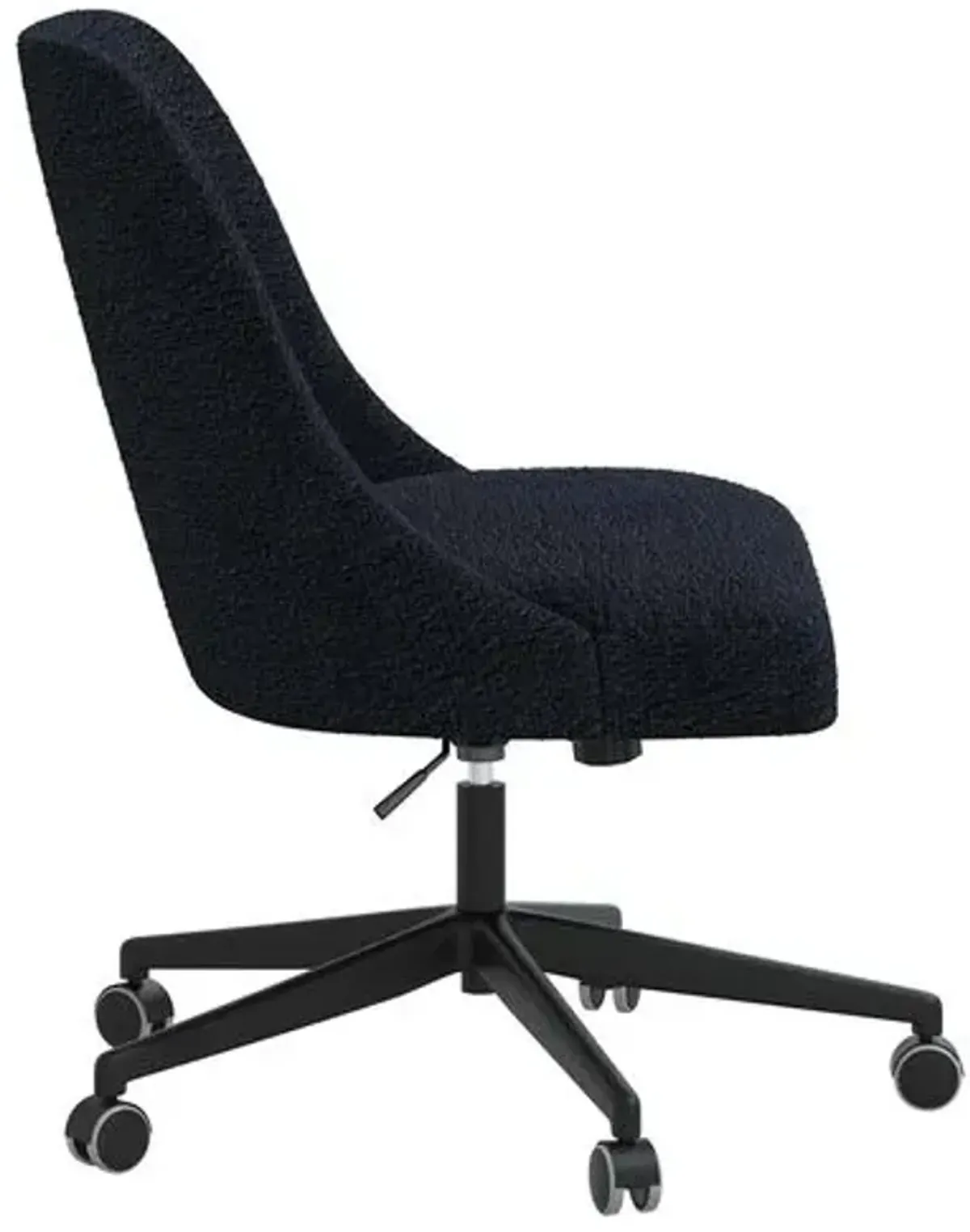 Celeste Bouclé Desk Chair - Black