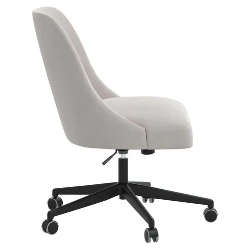 Celeste Velvet Desk Chair - Gray