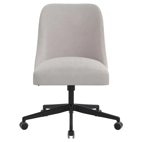 Celeste Velvet Desk Chair - Gray