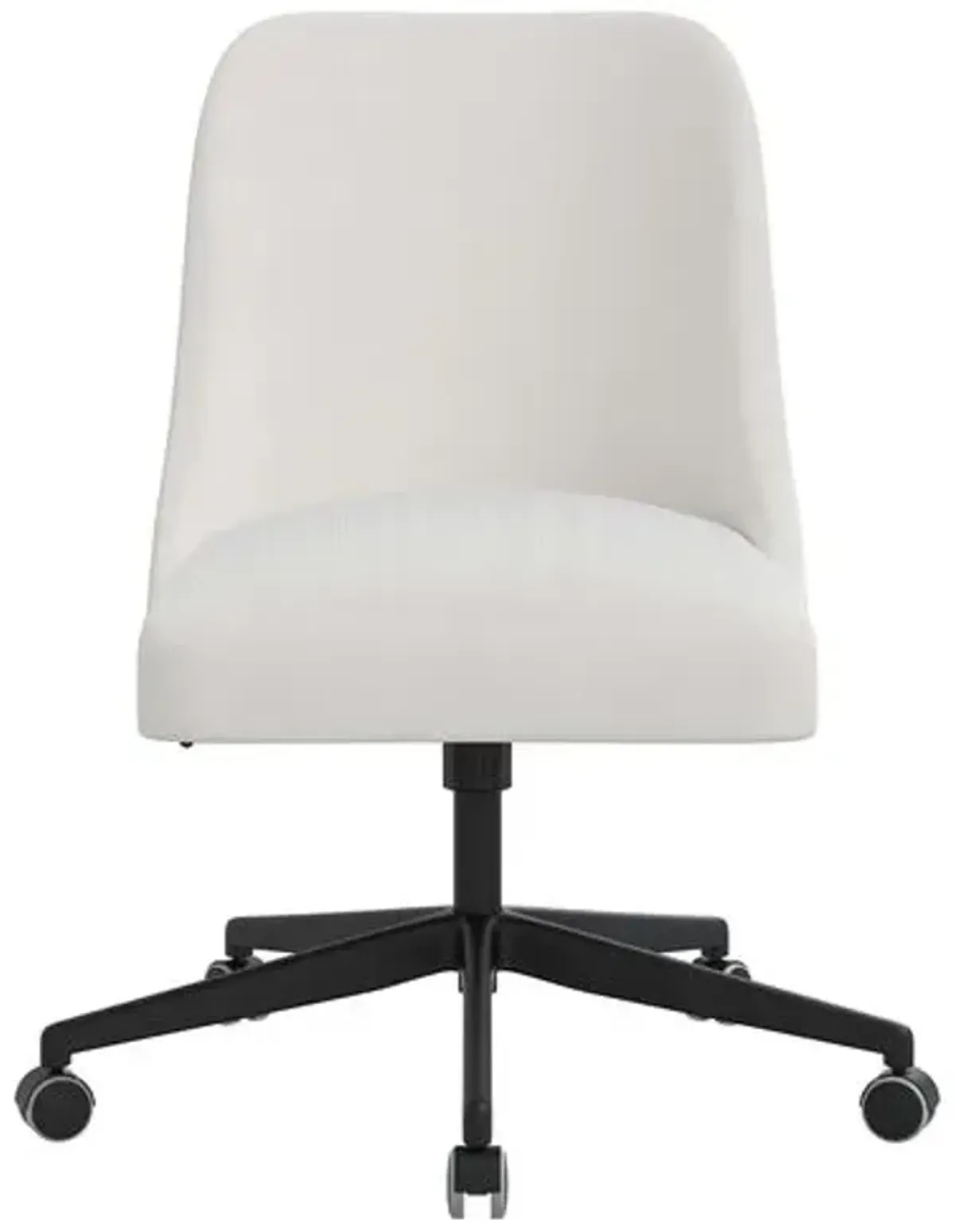 Celeste Velvet Desk Chair - White