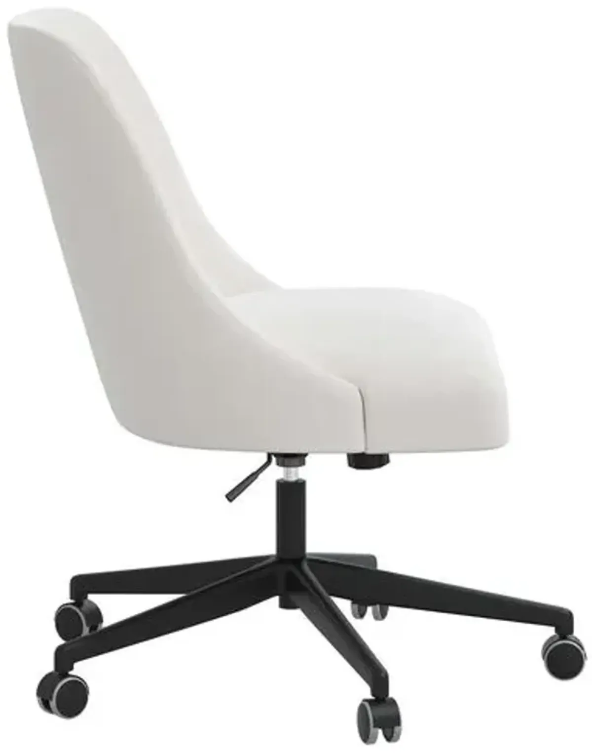 Celeste Velvet Desk Chair - White