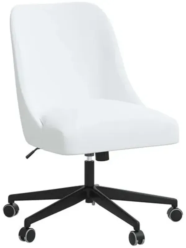 Celeste Linen Desk Chair - White
