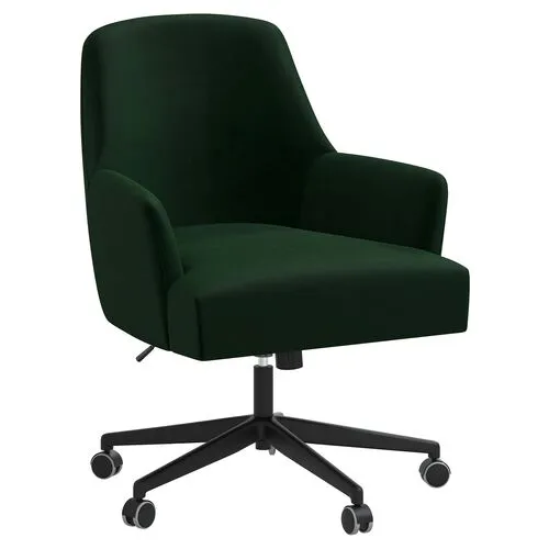 Darcy Desk Chair - Velvet - Green