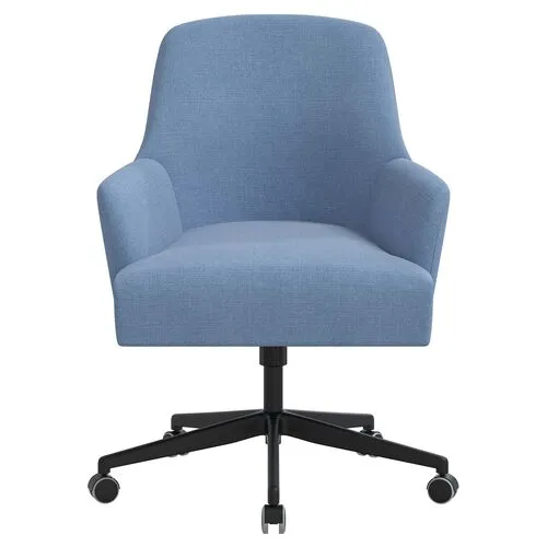 Darcy Desk Chair - Linen - Blue