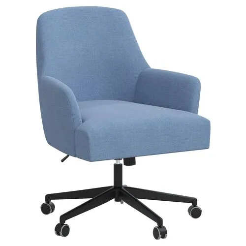 Darcy Desk Chair - Linen - Blue