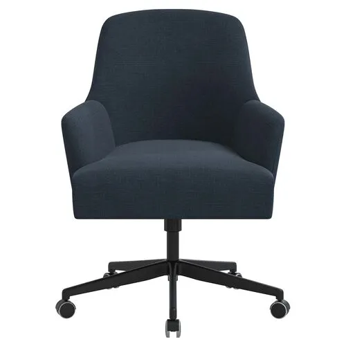 Darcy Desk Chair - Linen - Blue