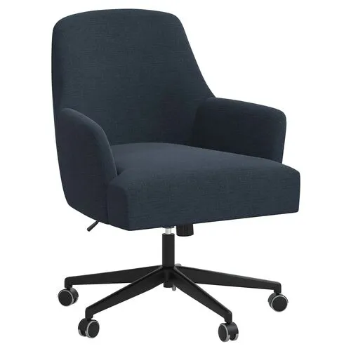 Darcy Desk Chair - Linen - Blue