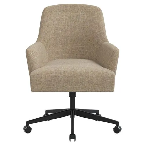 Darcy Desk Chair - Linen - Brown