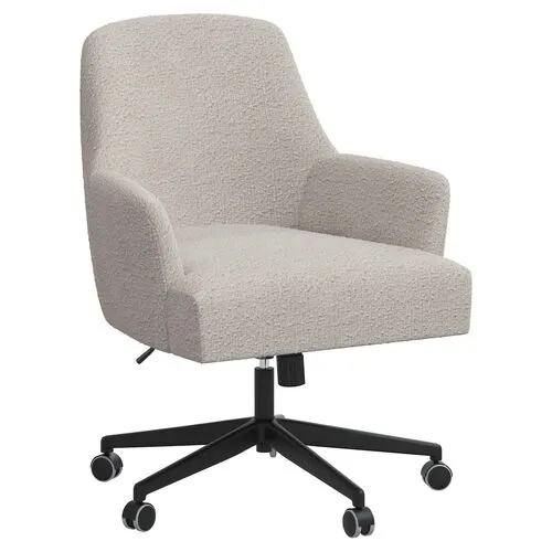 Darcy Desk Chair - Boucle - Gray