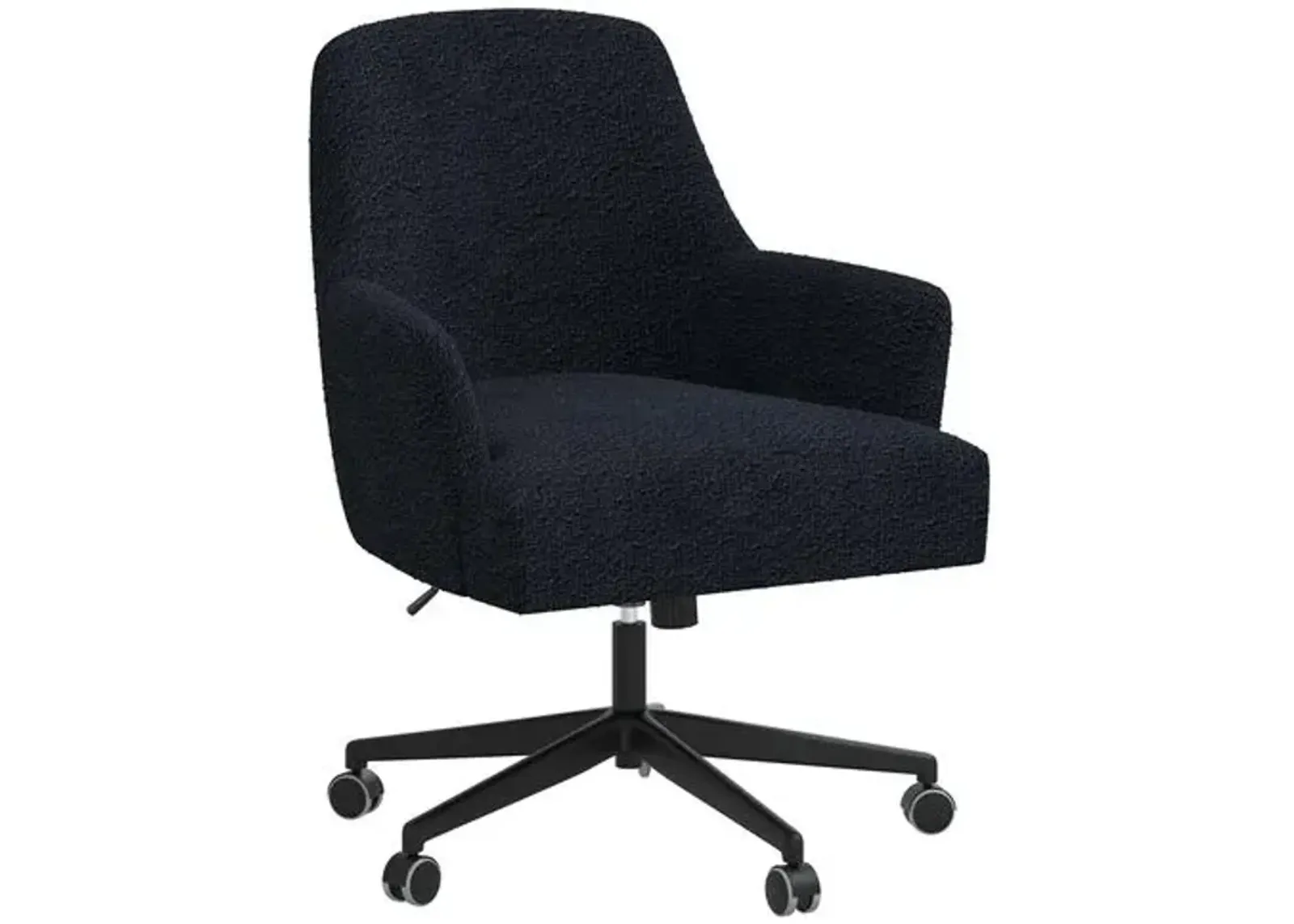 Darcy Desk Chair - Boucle - Black