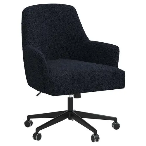 Darcy Desk Chair - Boucle - Black