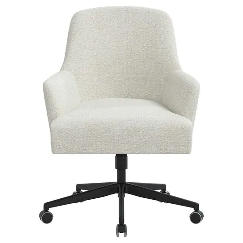 Darcy Desk Chair - Boucle - White