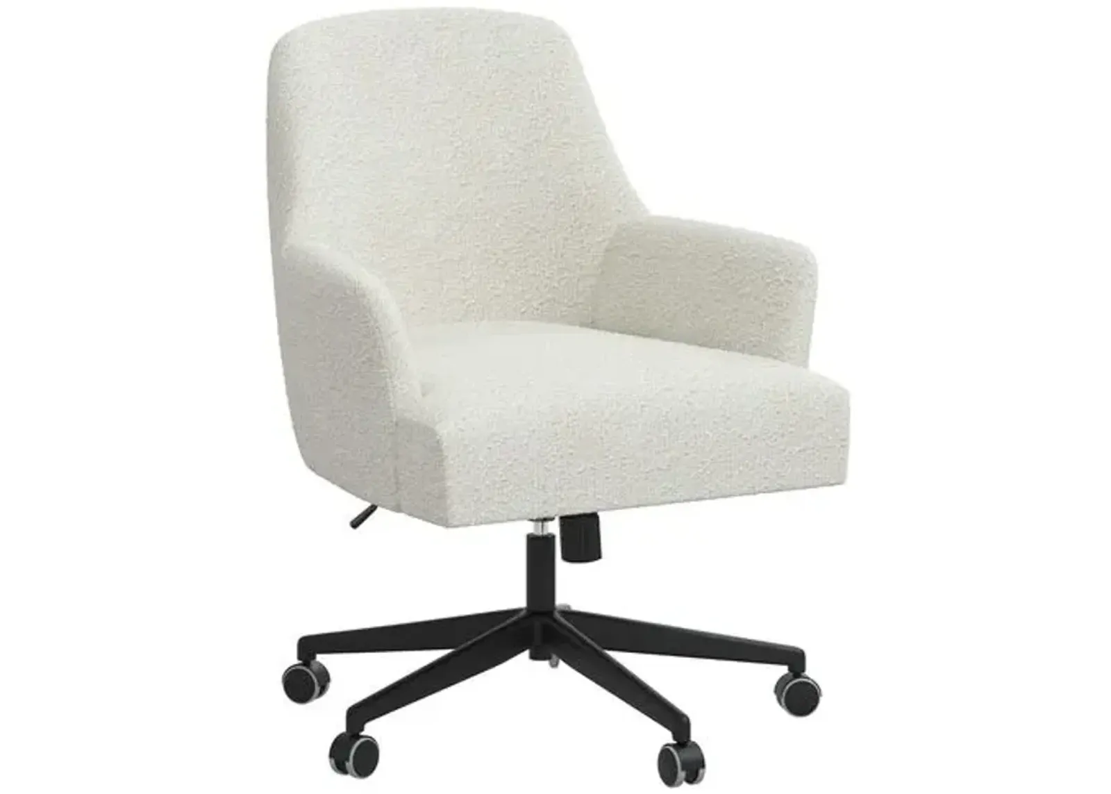 Darcy Desk Chair - Boucle - White