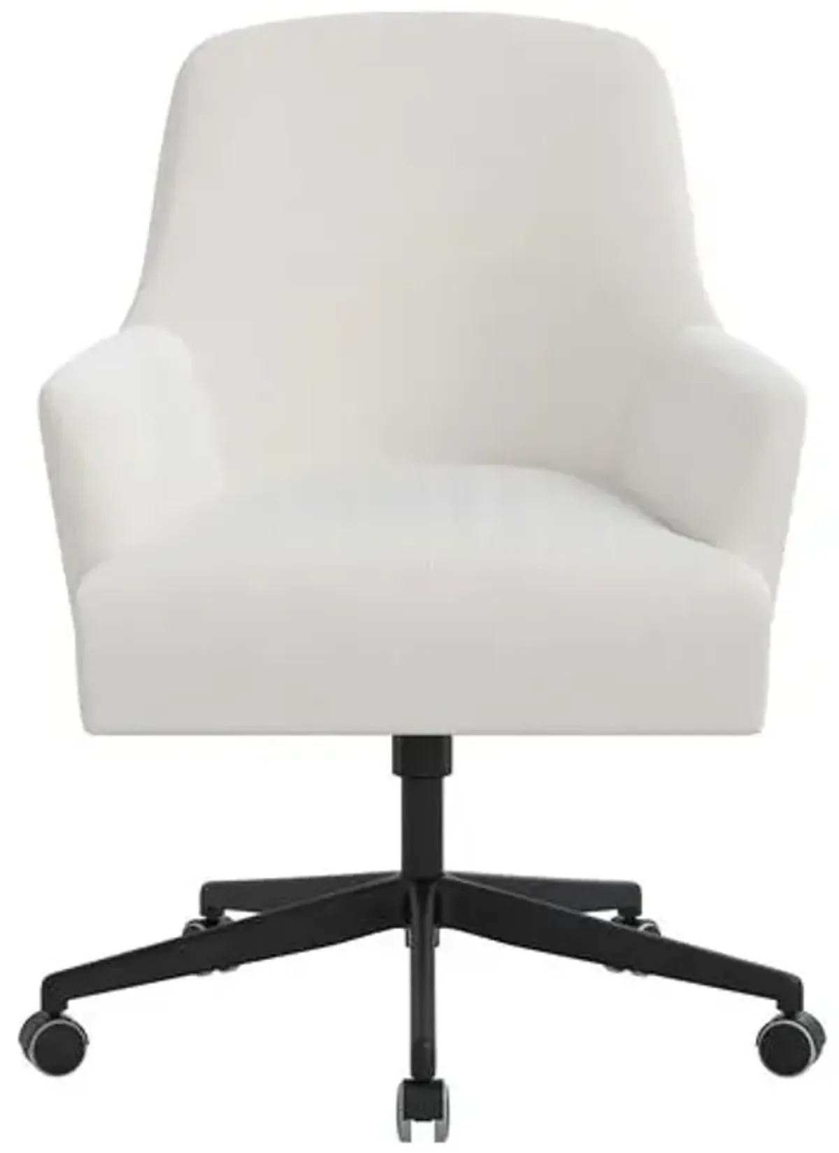 Darcy Desk Chair - Velvet - White