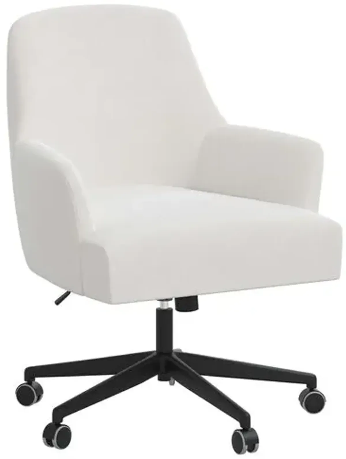 Darcy Desk Chair - Velvet - White