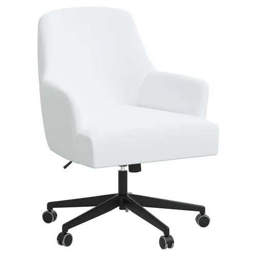 Darcy Desk Chair - Linen - White