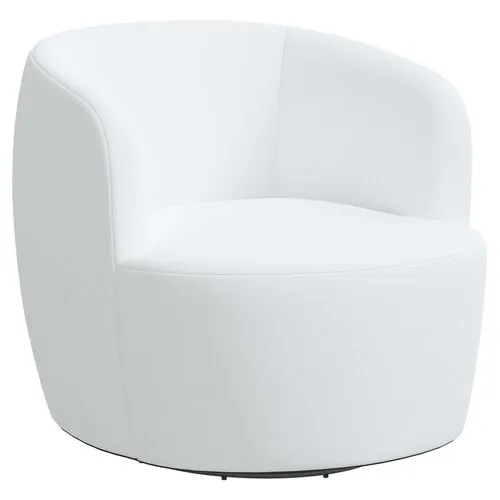 Chester Linen Swivel Chair