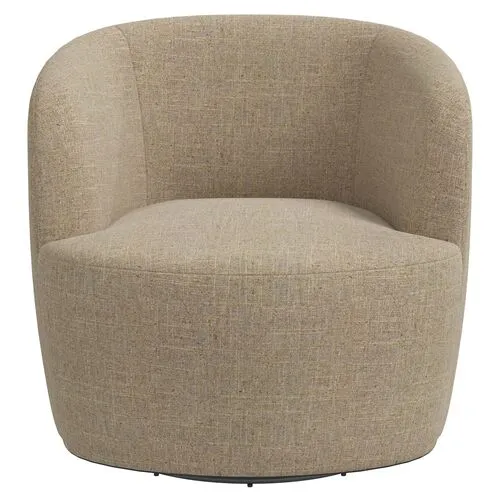 Chester Linen Swivel Chair