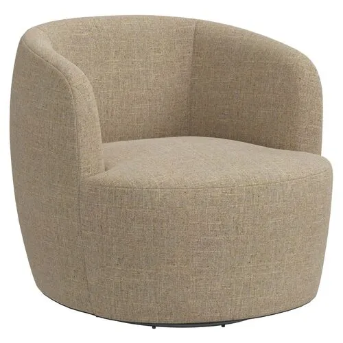 Chester Linen Swivel Chair