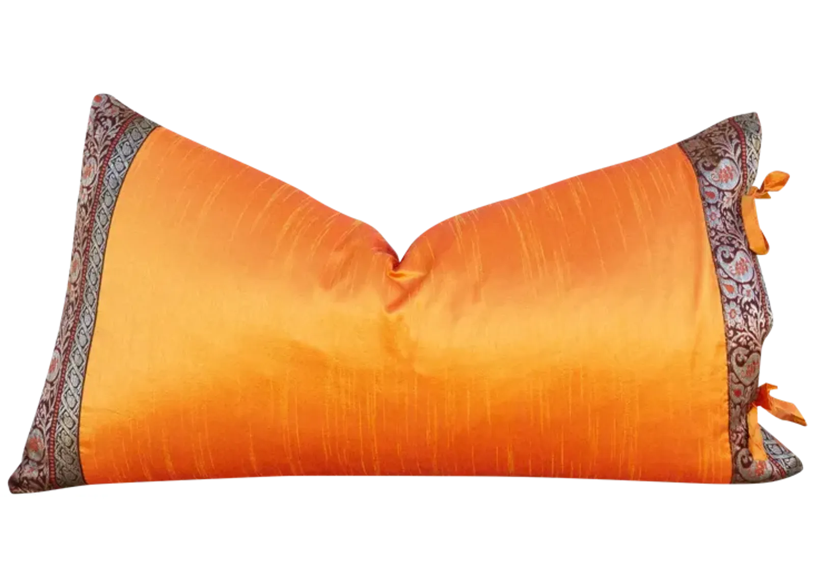 Clementine Festive Indian Silk Pillow - de-cor